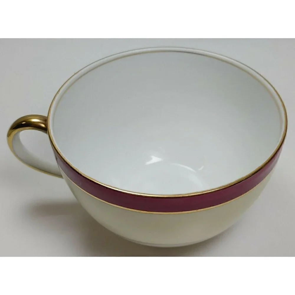 Vintage 1930's Victoria Czechoslovakia Bone China Tea Cup Coffee Cup Handle Gold